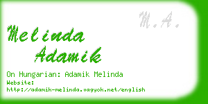 melinda adamik business card